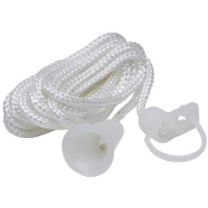 Kopp Trekkoordje voor Trekschakelaar - Wit - Inclusief Trekring en Bevestiging - Universeel