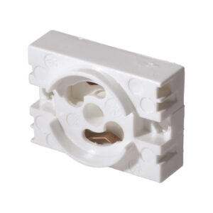 Starterhouder voor TL-lamp - Platte Startervoet - Universeel - S2 & S10 - Hittebestendig - Wit