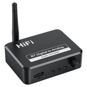 Bluetooth Audio Adapter - BT 5.1 - SPDIF/3.5mm AUX//RCA/USB - Bluetooth Audio Receiver - B35 - Zwart