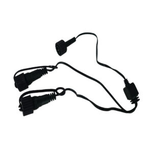 Kerstverlichting T-splitter - Accessoires Kerstverlichting - IP44 - 31V - 1600 LED's - 25cm  - 3-weg Splitter - Zwart