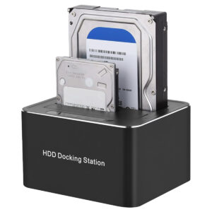 USB 3.0 HDD Docking Station - Dual Bay - Geschikt voor 2.5/3.5 inch SATA HDD/SSD - Standalone Clone - Plug & Play - 5Gbps