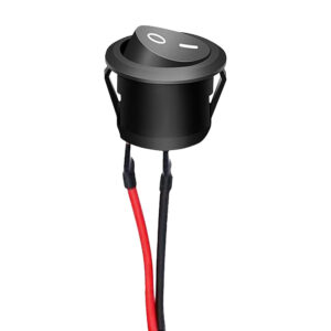 Wipschakelaar + Aansluitkabel ON-OFF - 2-pins - Rond - 6A 250V - Zwart