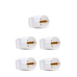 Contra stekker met Randaarde - 16A 230V - Wit - Per 5 stuks
