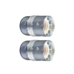 Lamphouder  - Glad - E27 - Chroom - Per 2 stuks