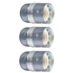 Lamphouder  - Glad - E27 - Chroom - Per 3 stuks