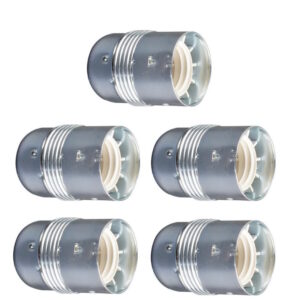 Lamphouder  - Glad - E27 - Chroom - Per 5 stuks