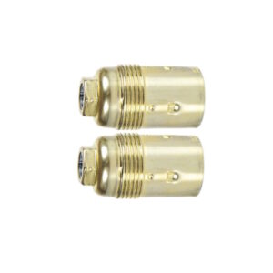 Lamphouder - Glad - E14 - Messing - Per 2 stuks