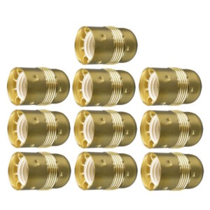 Lamphouder - Glad - E27 - Messing - Per 10 stuks