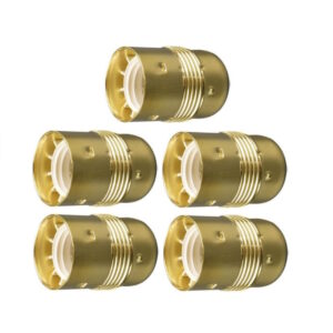 Lamphouder - Glad - E27 - Messing - Per 5 stuks