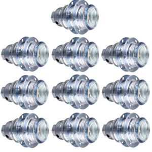Lamphouder + 2 Ringen - E14 - Chroom - Per 10 stuks