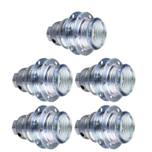 Lamphouder + 2 Ringen - E14 - Chroom - Per 5 stuks