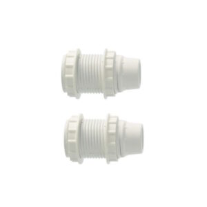 Lamphouder + 2 ringen - E14 - wit - Per 2 stuks