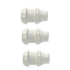 Lamphouder + 2 ringen - E14 - wit - Per 3 stuks