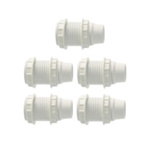 Lamphouder + 2 ringen - E14 - wit - Per 5 stuks