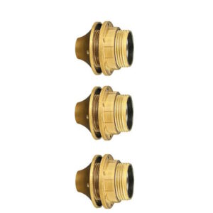 Lamphouder met Kraag + Ring - E27 - Goud - Per 3 stuks