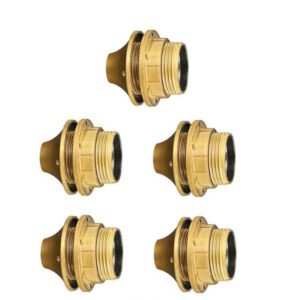 Lamphouder met Kraag + Ring - E27 - Goud - Per 5 stuks