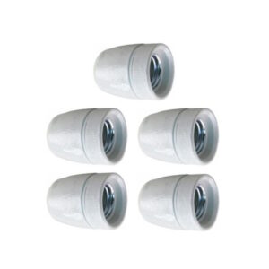 Lamphouder porselein - M10 - E27 - Wit - Per 5 stuks