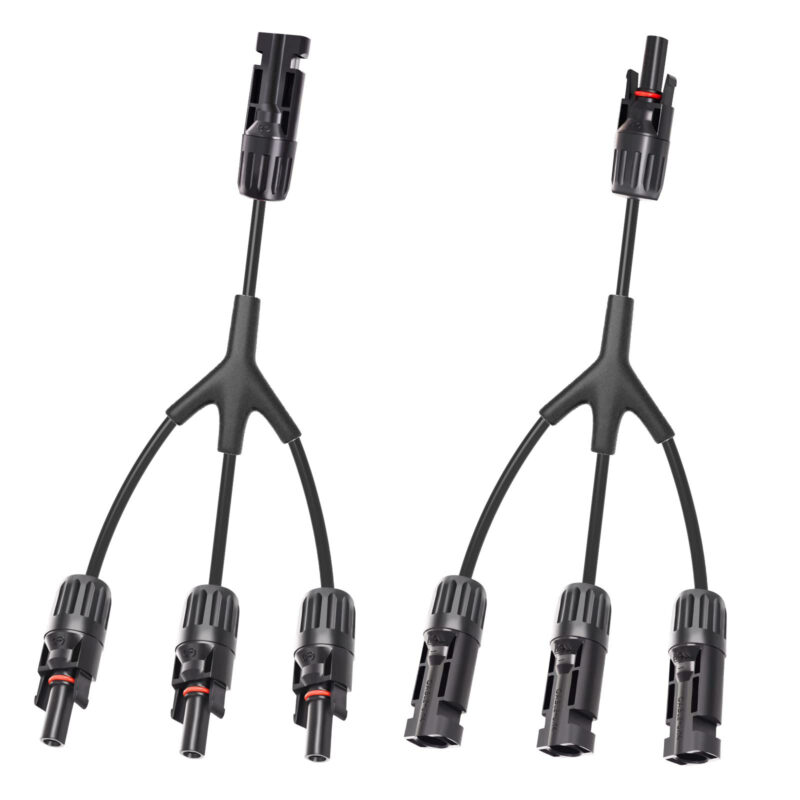 MC4 Y-splitter - Zonnepaneel Splitter - IP67 - 3 Female naar 1 Male + 3 Male naar 1 Female - MXY3B - Zwart_1