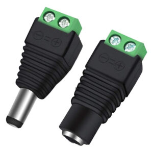 DC Voeding Connector set - 2.1x5.5mm - Schroefbaar - Male + Female