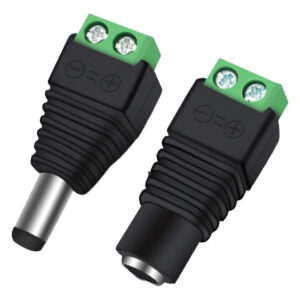 DC Voeding Connector set - 2.5x5.5mm - Schroefbaar - Male + Female