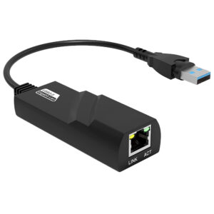 Ethernet Adapter - USB A naar Ethernet - RJ45 - USB 3.0 - 10/100/1000Mbps - Zwart