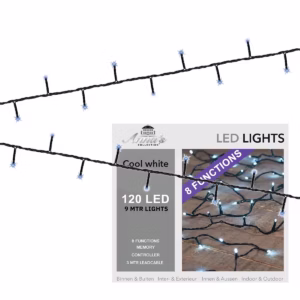 Anna's Collection Kerstverlichting met Trafo - 8 Functies - 120 LED's - 9 meter - Koel Wit