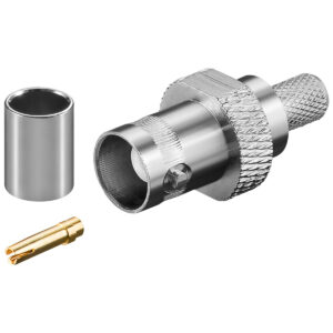 Goobay BNC Krimp Plug - BNC (v) - voor RG59/U kabel - 75 ohm - met vergulde pin