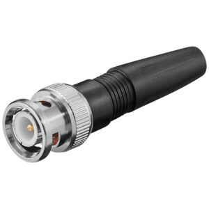 Goobay BNC Krimp Plug - met plastic kap - BNC (m) - soldeerpinnen - 50 Ohm - met vergulde pin
