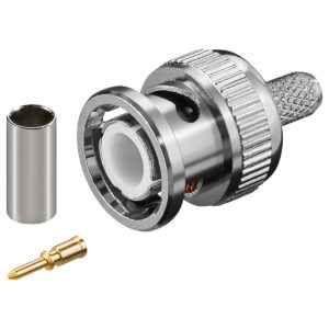 Goobay BNC Krimp Plug - BNC (m) - voor RG58/U kabel - 50 ohm - met vergulde pin