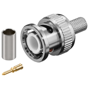 Goobay BNC Krimp Plug - BNC (m) - voor RG59/U kabel - 75 ohm - met vergulde pin