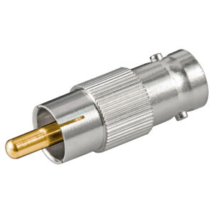 Goobay BNC Adapter - BNC (v) naar Cinch (Tulp)(m) - 50 Ohm - met vergulde contacten