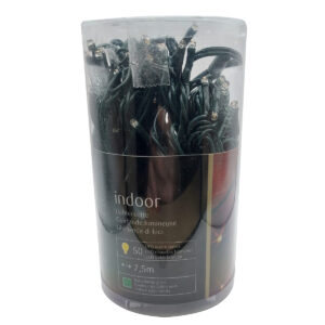 Kerstverlichting met trafo - 50 LEDs - Indoor - 7.5 meter - Groene kabel - Warm Wit