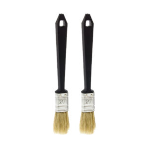 Verf Kwast - Platte Kwast - 20mm - Zwart - Zwart - 2 stuks