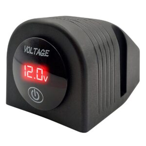 ProRide Universele Voltmeter Opbouw 12-24V DC met Aan/Uit schakelaar - Voor Auto, Boot, Motor en Andere Voertuigen - Complete set - Rood