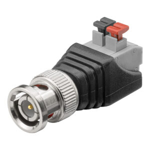 Goobay BNC Plug - Klemmenblok 2-polig naar BNC (m) - Druk-neer klemmontage