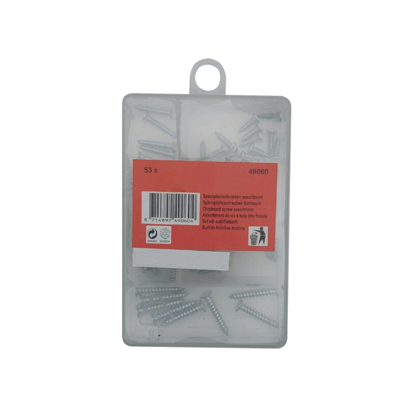 WORK-IT SPAANPLAAT SCHROEVEN ASSORTIMENT IN OPBERGBOX