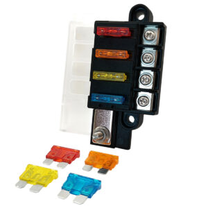 ProRide Steekzekeringhouder 4-polig - 12-32V - Max. 100A per blok Max. 30A per circuit