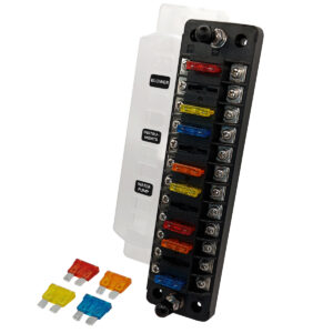 ProRide Steekzekeringhouder 12-polig - 12-32V - Max. 100A per blok Max. 30A per circuit