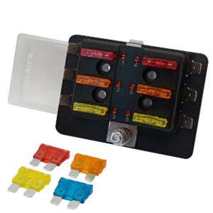 ProRide Steekzekeringhouder 6-polig - 12-32V - Max. 100A per blok Max. 30A per circuit