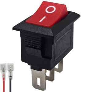 ProRide Mini Wipschakelaar ON/OFF KCD1-11 - met Aansluitkabel - 3-pins - 13x8mm - Rechthoek - 250V/3A - Rood