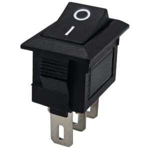 ProRide Mini Wipschakelaar ON/OFF KCD1-11 - 3-pins - Rechthoek - 250V/3A - 13x8mm - Zwart