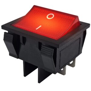 ProRide Wipschakelaar ON-OFF KCD9-202 - 3 Polig - 250V/16A - Rood met controlelampje