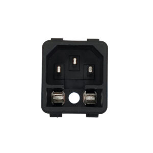 ProRide C14 IEC-Connector Chassisdeel met Zekeringhouder - Mannelijk - 10A 250V - AC-02 - Zwart