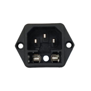 ProRide C14 IEC-Connector Chassisdeel met Zekeringhouder - Mannelijk - 10A 250V - AC-03 - Zwart