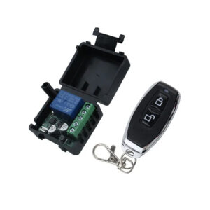 Draadloze schakelaar met afstandsbediening - Relais schakelaar 12V - 1 Kanaal - 433 MHz - Zwart