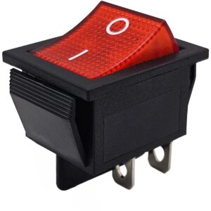 ProRide Wipschakelaar ON-OFF KCD4-202 - 2 Polig - 250V/16A - 30x22mm - Rood zonder controlelampje