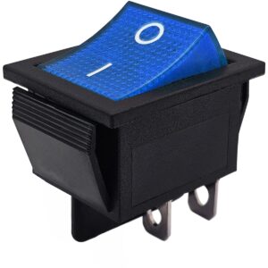 ProRide Wipschakelaar ON-OFF KCD4-202 - 2 Polig - 250V/16A - 30x22mm - Blauw zonder controlelampje