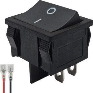 ProRide Wipschakelaar ON-OFF KCD5-202 - met Aansluitkabel - 2 Polig - 250V/6A - Zwart zonder lampje