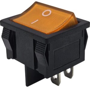ProRide Wipschakelaar ON-OFF KCD5-202 - 2 Polig - 250V/6A - Oranje zonder controlelampje