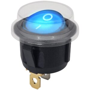 ProRide Wipschakelaar ON-OFF KCD2-220 - met Beschermkapje - Rond - 3 pins - 250V/6A - Blauw